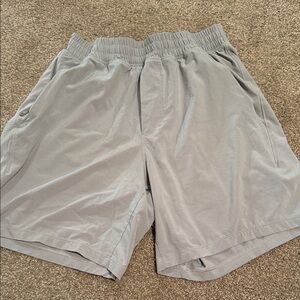 LULULEMON Pace Breaker Short Linerless 7" Khaki/Ivory Color Size Small